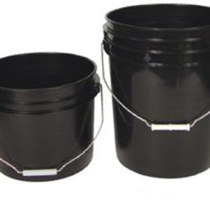 3.5 Gallon & 5 Gallon Premium Black Plastic Buckets 60lb.